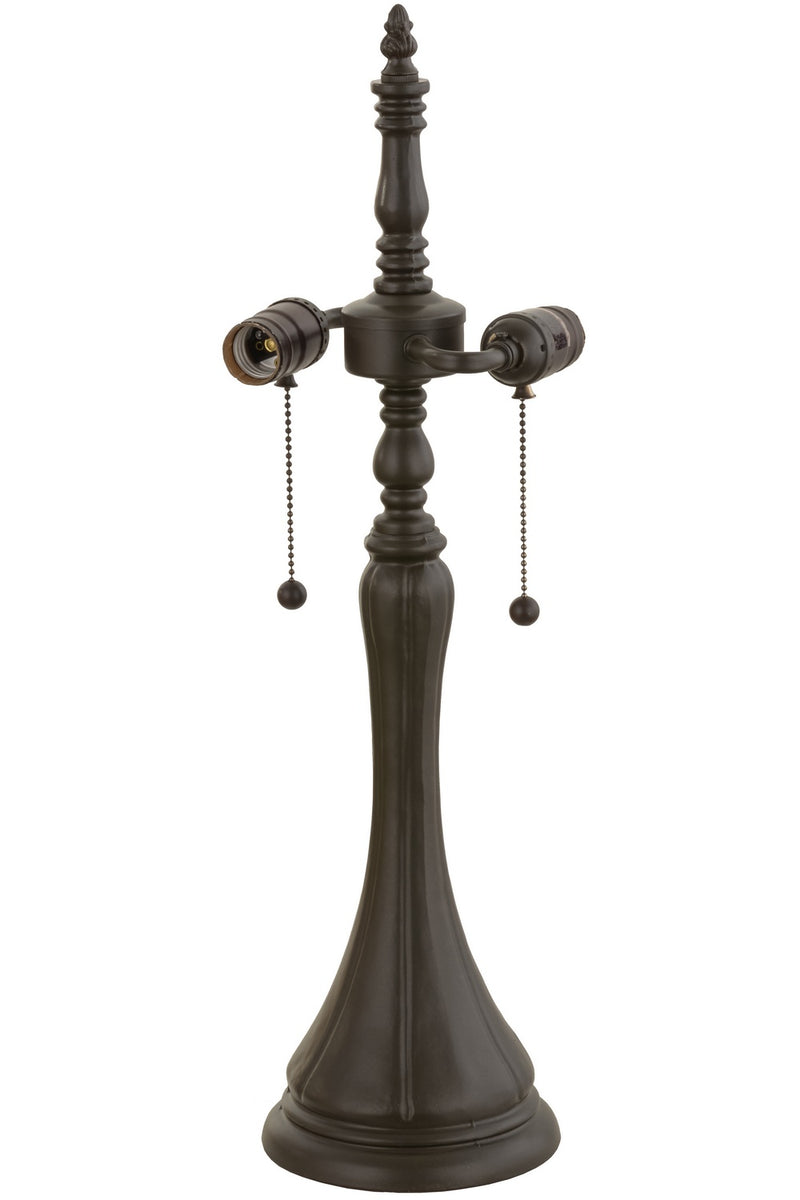 Meyda Tiffany 19152 Two Light Table Base Hardware, Mahogany Bronze