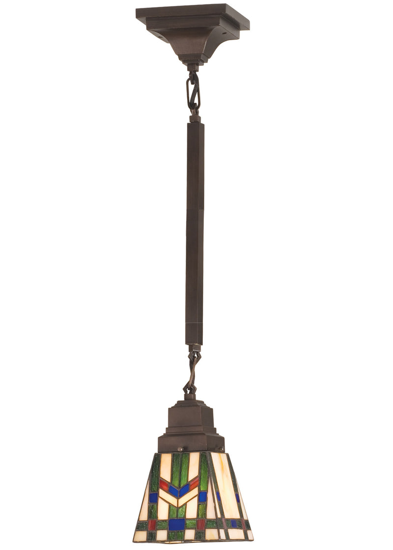 Meyda Tiffany 20069 One Light Mini Pendant, Mahogany Bronze