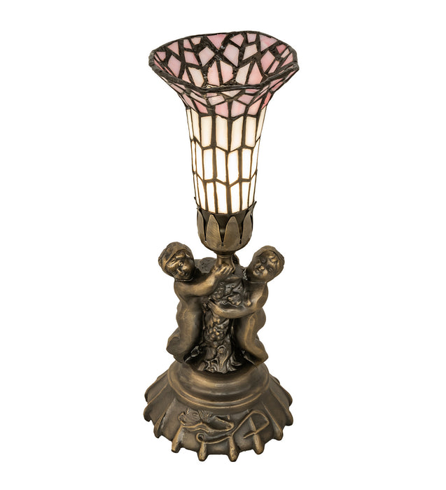 Meyda Tiffany 20433 One Light Mini Lamp, Antique Brass