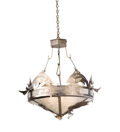 Meyda Tiffany 21013 Six Light Inverted Pendant, Steel