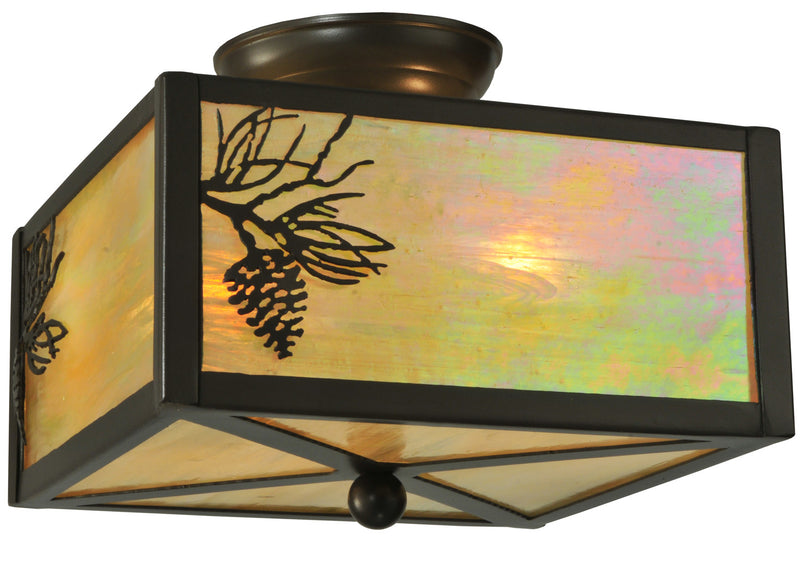 Meyda Tiffany 23211 Two Light Flushmount, Timeless Bronze