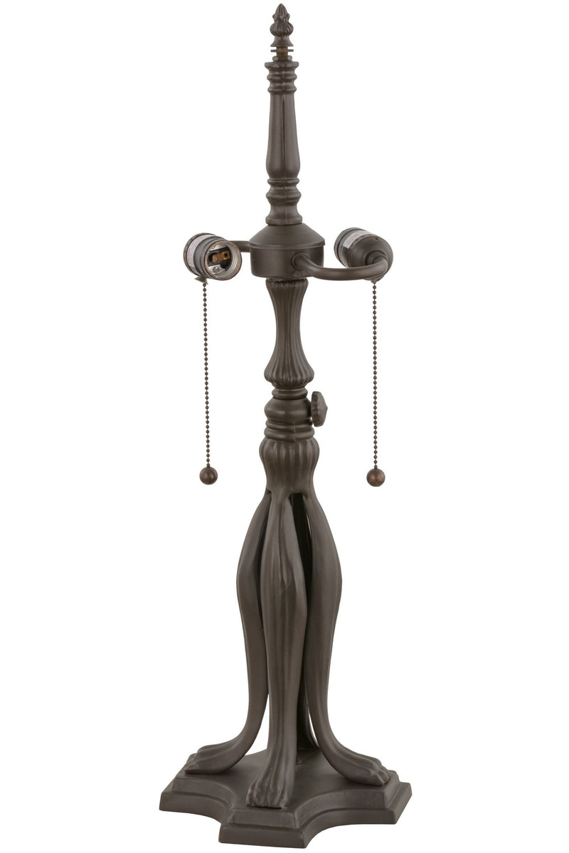 Meyda Tiffany 24043 Two Light Table Base Hardware, Mahogany Bronze