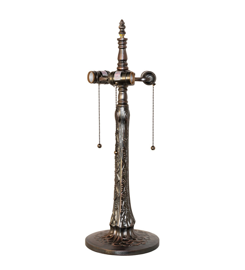 Meyda Tiffany 30972 Three Light Table Base Hardware, Mahogany Bronze