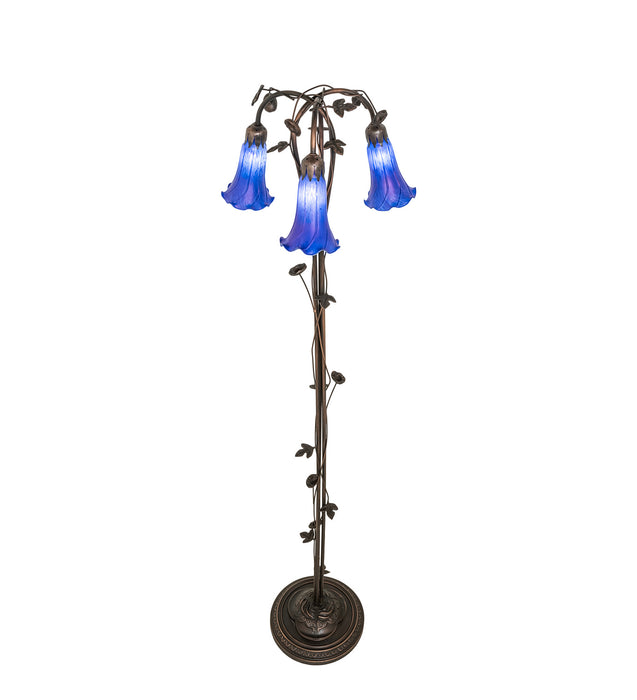 Meyda Tiffany 31333 Three Light Floor Lamp, Mahogany Bronze