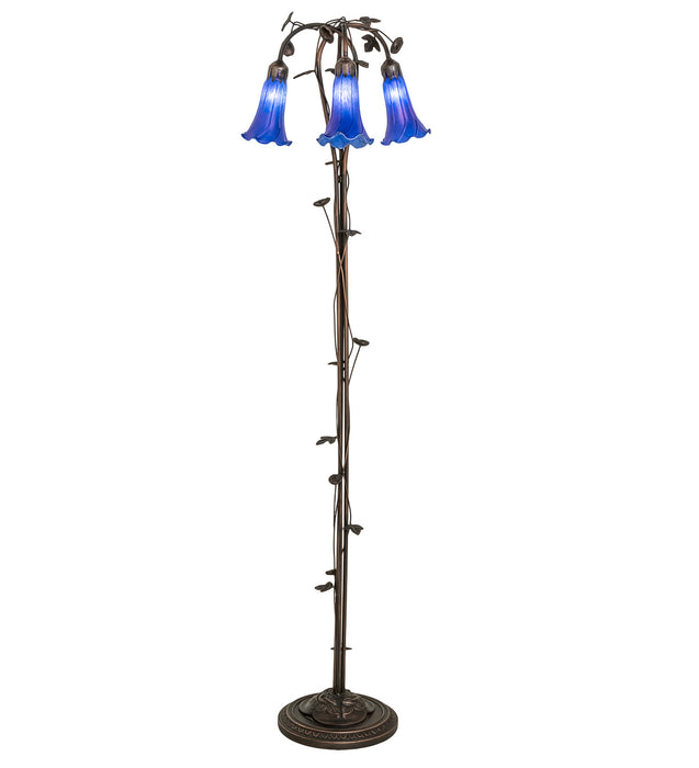 Meyda Tiffany 31333 Three Light Floor Lamp, Mahogany Bronze