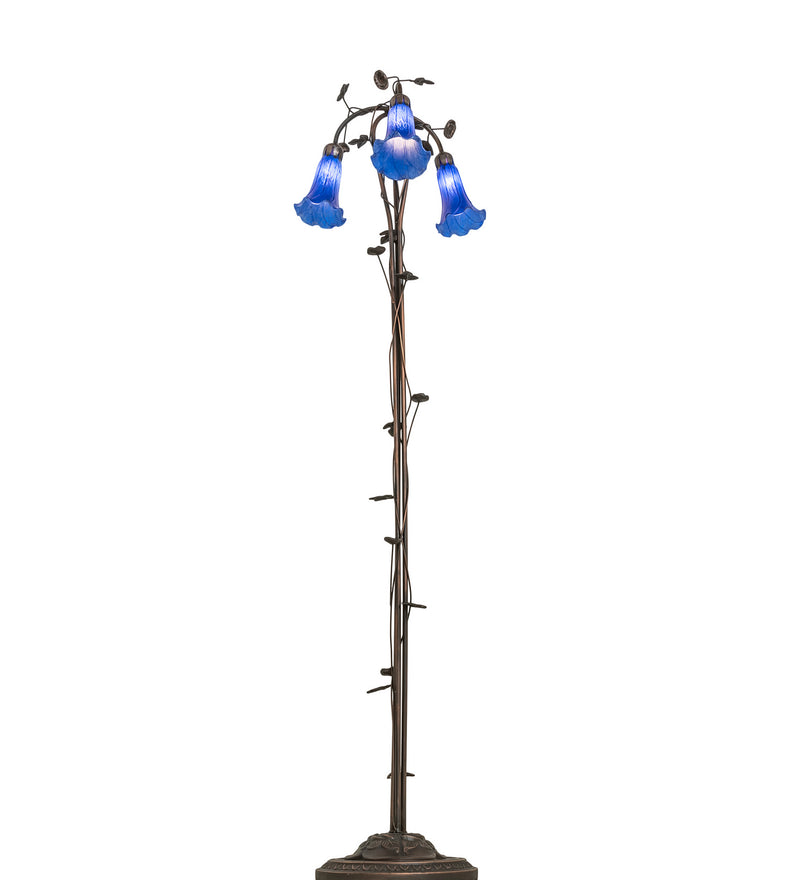 Meyda Tiffany 31333 Three Light Floor Lamp, Mahogany Bronze