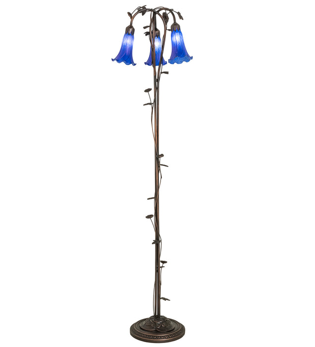 Meyda Tiffany 31333 Three Light Floor Lamp, Mahogany Bronze