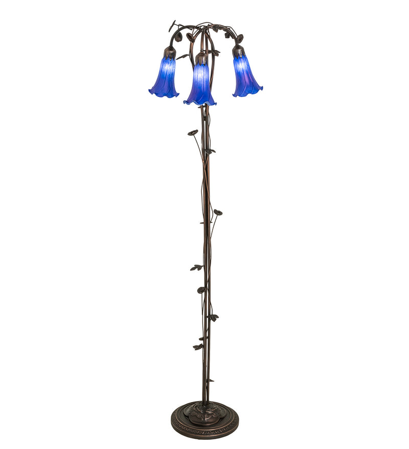 Meyda Tiffany 31333 Three Light Floor Lamp, Mahogany Bronze