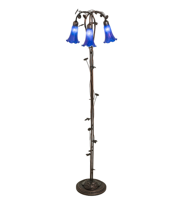 Meyda Tiffany 31333 Three Light Floor Lamp, Mahogany Bronze