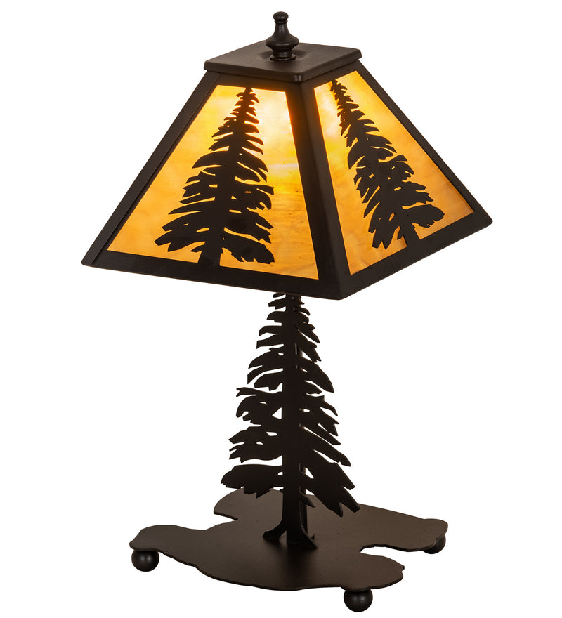 Meyda Tiffany 31404 One Light Table Lamp, Black Metal