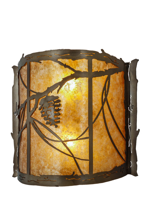 Meyda Tiffany 32826 Two Light Wall Sconce, Antique Copper
