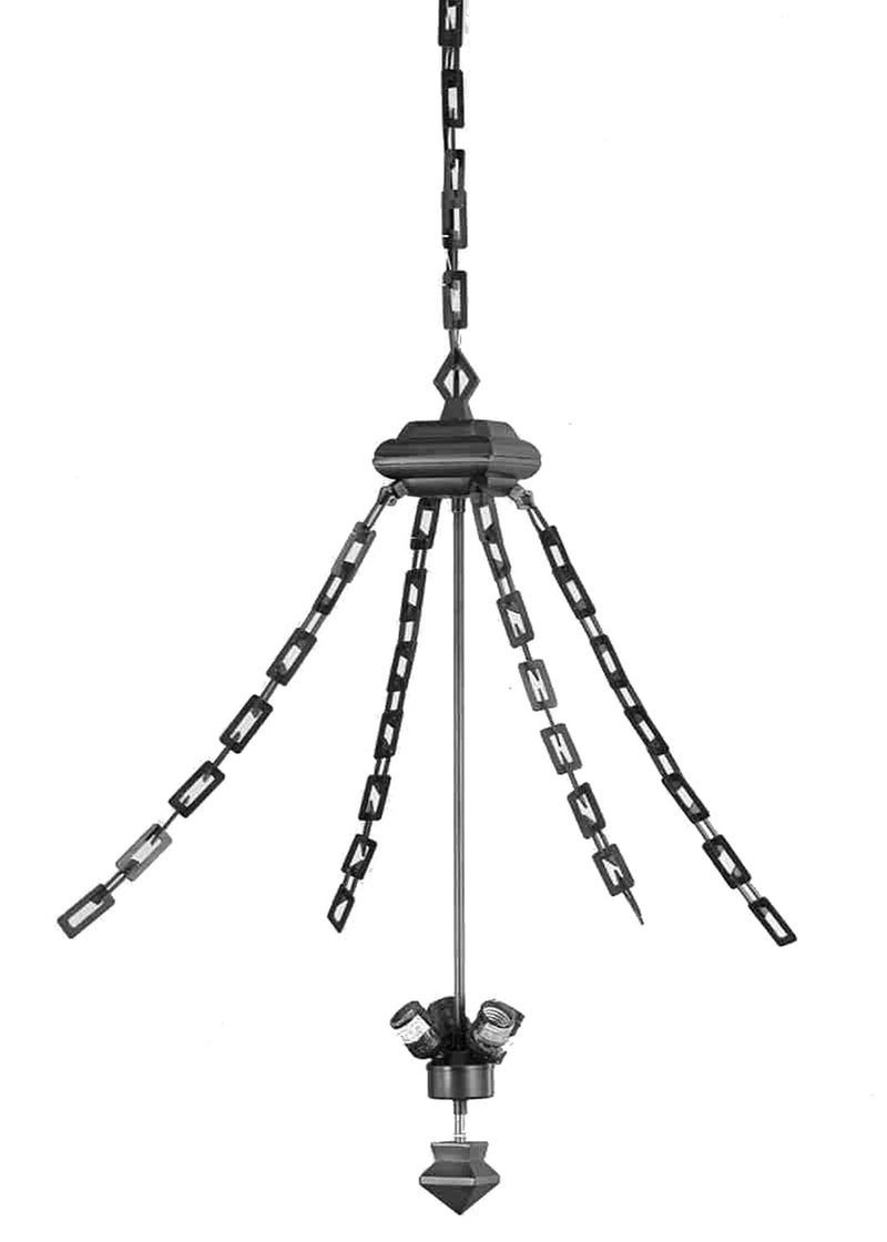 Meyda Tiffany 36195 Four Light Inverted Pendant Hardware, Mahogany Bronze
