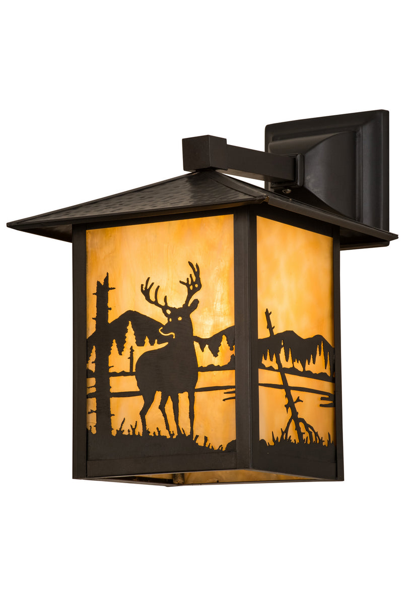Meyda Tiffany 39870 One Light Wall Sconce, Craftsman Brown