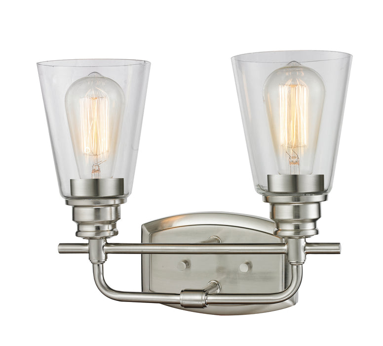 Z-Lite 428-2V-BN Two Light Vanity, Brushed Nickel