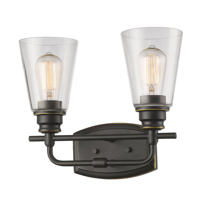 Z-Lite 428-2V-OB Two Light Vanity, Olde Bronze