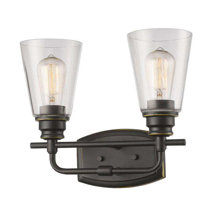 Z-Lite 428-2V-OB Two Light Vanity, Olde Bronze