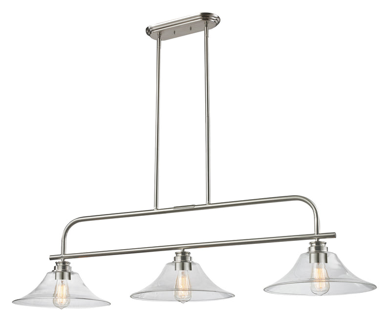 Z-Lite 428-3B-BN Three Light Billiard, Brushed Nickel