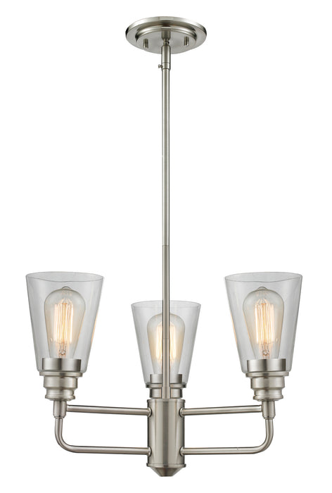 Z-Lite 428-3-BN Three Light Chandelier, Brushed Nickel
