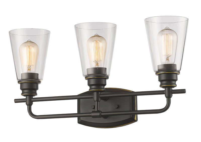 Z-Lite 428-3V-OB Three Light Vanity, Olde Bronze