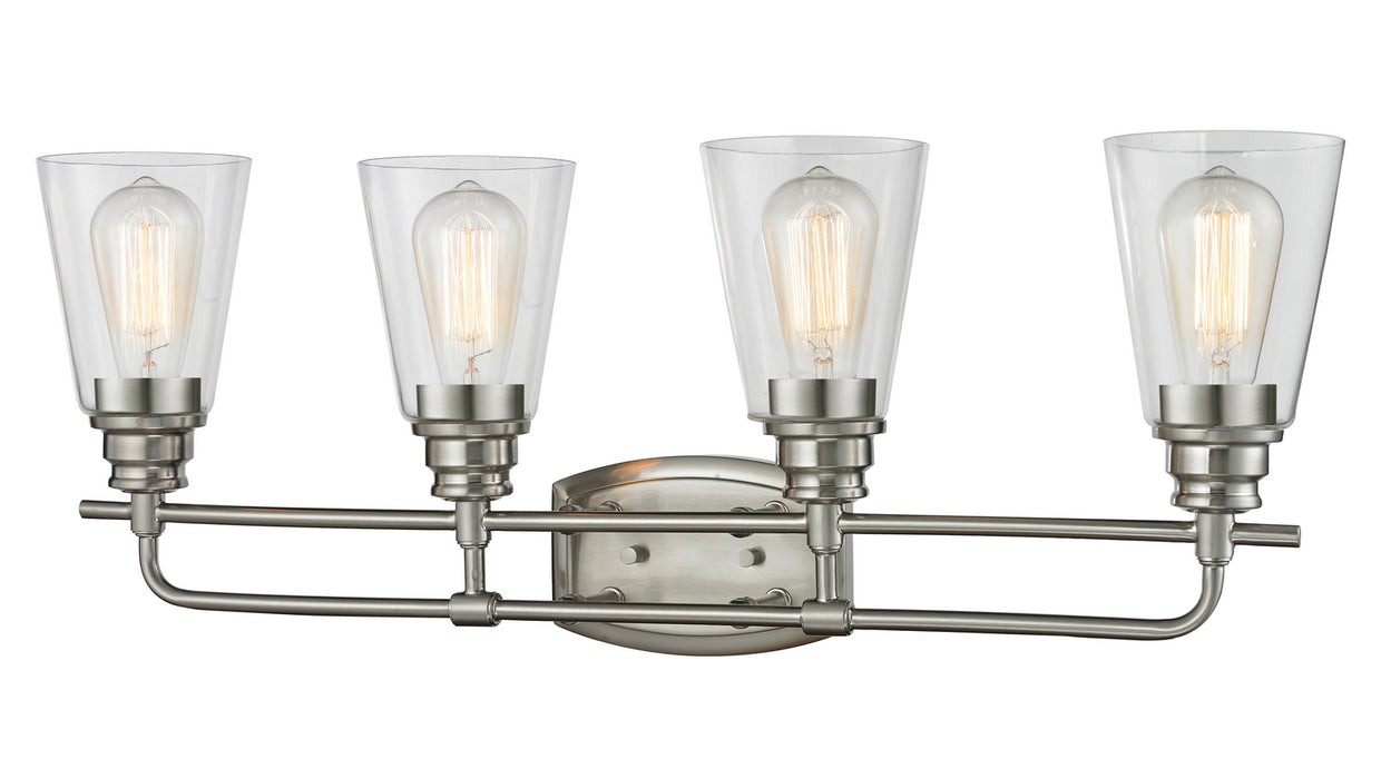 Z-Lite 428-4V-BN Four Light Vanity, Brushed Nickel
