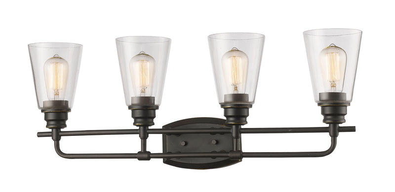 Z-Lite 428-4V-OB Four Light Vanity, Olde Bronze