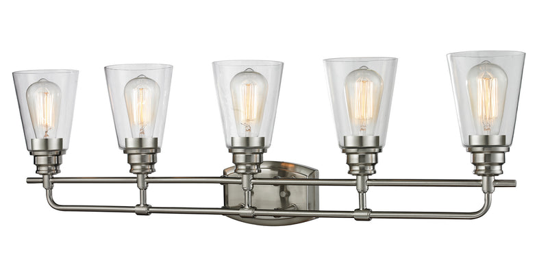 Z-Lite 428-5V-BN Five Light Vanity, Brushed Nickel