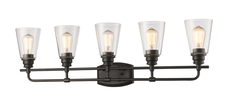 Z-Lite 428-5V-OB Five Light Vanity, Olde Bronze