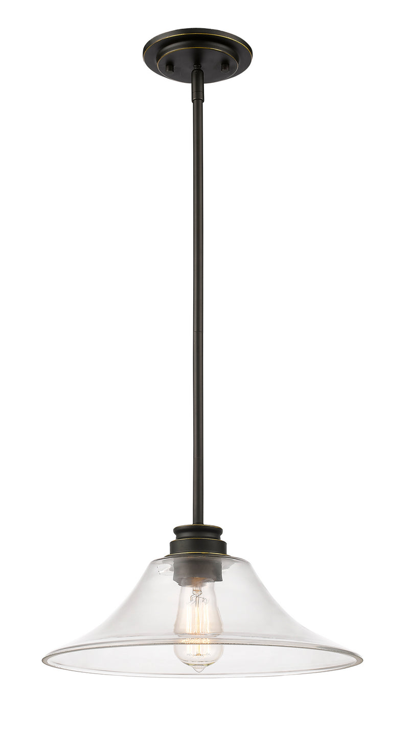 Z-Lite 428MP14-OB One Light Pendant, Olde Bronze