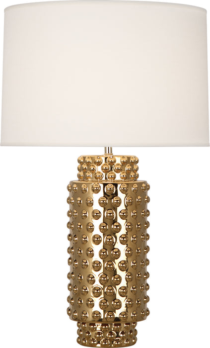 Robert Abbey G800 One Light Table Lamp, Textured Ceramic w/Gold Metallic Glaze