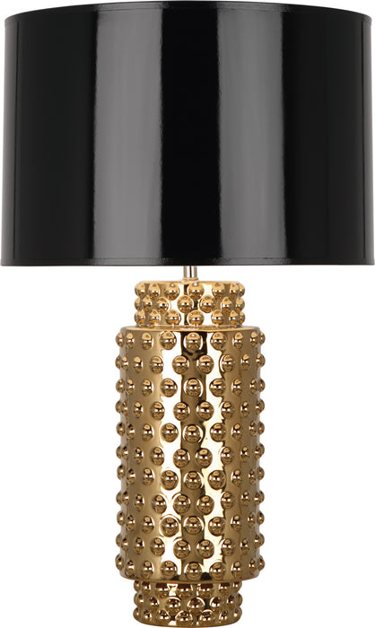 Robert Abbey G800B One Light Table Lamp, Textured Ceramic w/Gold Metallic Glaze