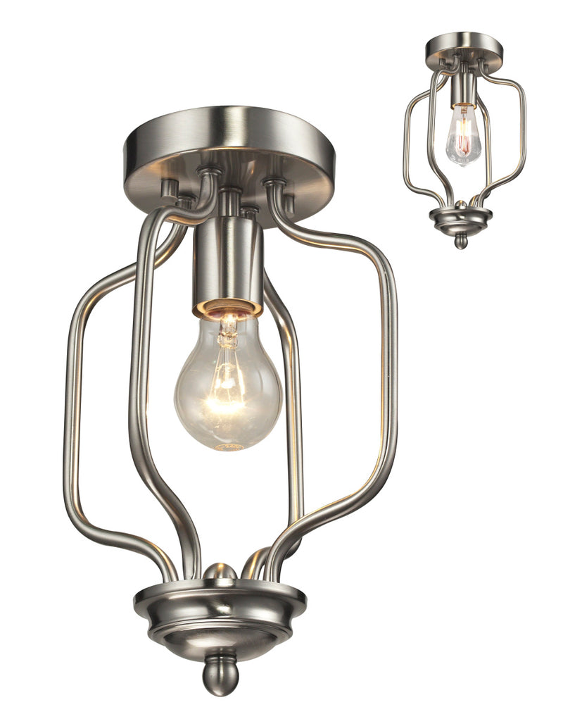Z-Lite 434-12-BN One Light Flush Mount, Brushed Nickel