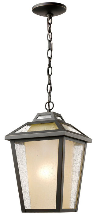 Z-Lite 532CHM-ORB One Light Outdoor Chain Mount Ceiling Fixture, Oil Rubbed Bronze