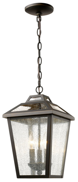 Z-Lite 539CHM-ORB Three Light Outdoor Chain Mount Ceiling Fixture, Oil Rubbed Bronze