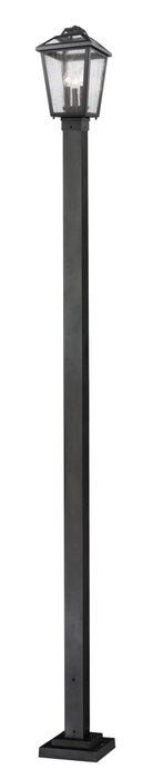 Z-Lite 539PHMS-536P-BK Three Light Outdoor Post Mount, Black