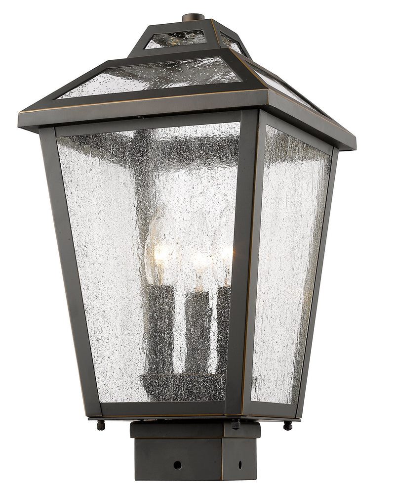 Z-Lite 539PHMS-ORB Three Light Outdoor Post Mount Fixture, Oil Rubbed Bronze