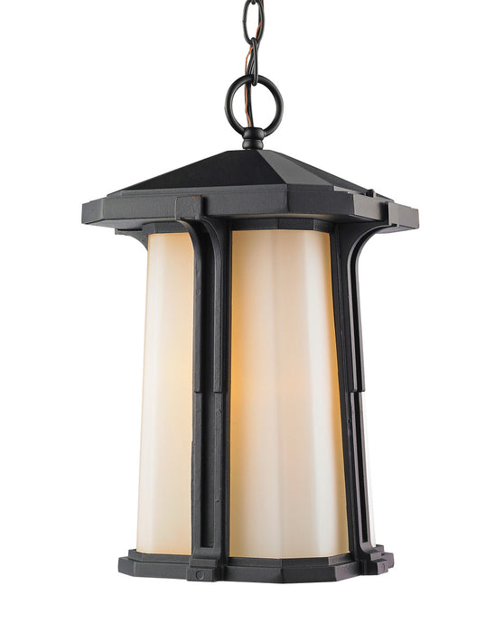 Z-Lite 542CHM-BK One Light Outdoor Chain Mount Ceiling Fixture, Black