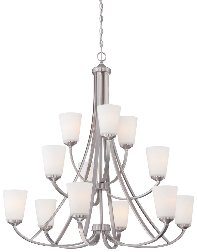 Minka-Lavery 4968-84 12 Light Chandelier, Brushed Nickel