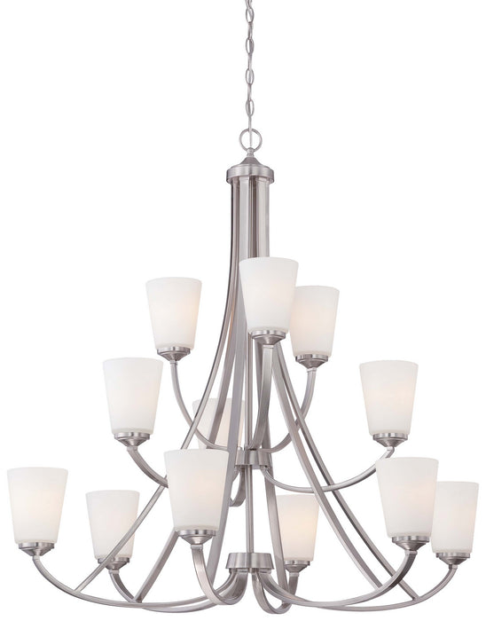 Minka-Lavery 4968-84 12 Light Chandelier, Brushed Nickel