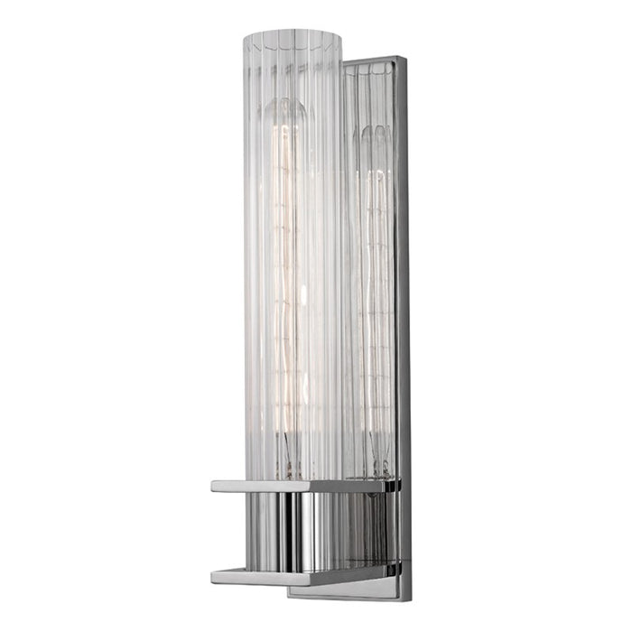 Hudson Valley 1001-PN One Light Wall Sconce, Polished Nickel