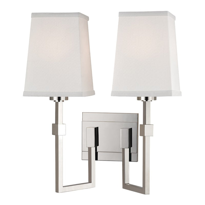 Hudson Valley 1362-PN Two Light Wall Sconce, Polished Nickel