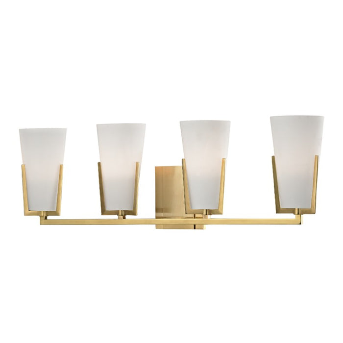 Hudson Valley 1804-AGB Four Light Bath Bracket, Aged Brass
