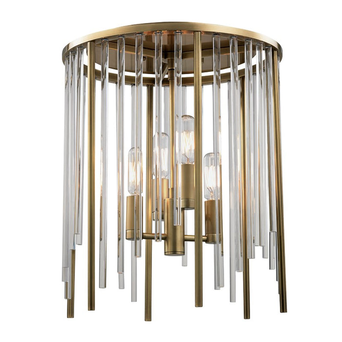 Hudson Valley 2510-AGB Four Light Semi Flush Mount, Aged Brass