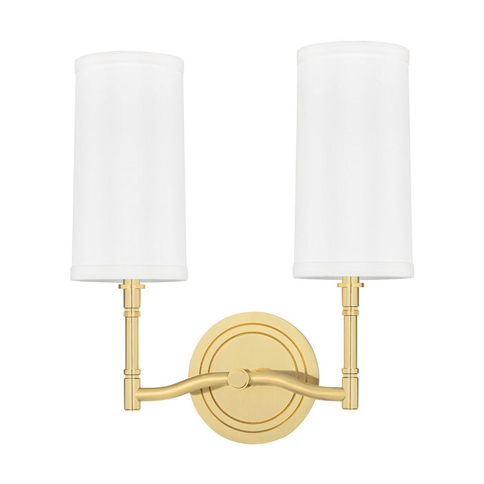 Hudson Valley 362-AGB Two Light Wall Sconce, Aged Brass