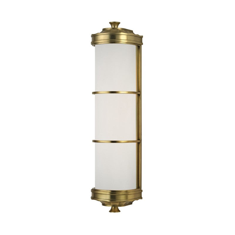 Hudson Valley 3832-AGB Two Light Wall Sconce, Aged Brass