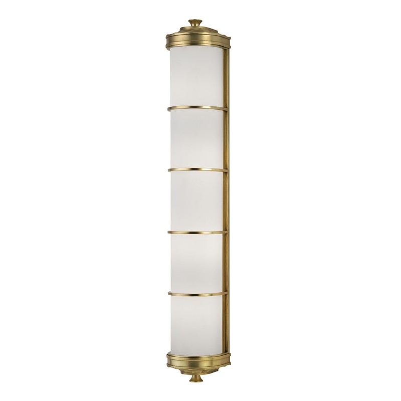Hudson Valley 3833-AGB Four Light Wall Sconce, Aged Brass