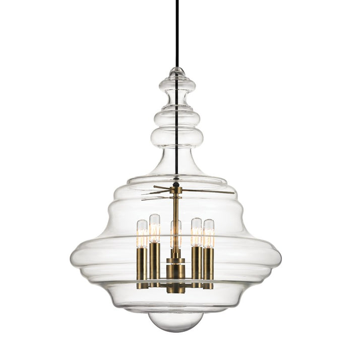 Hudson Valley 4020-AGB Five Light Lantern, Aged Brass
