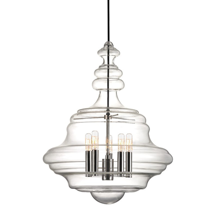 Hudson Valley 4020-PN Five Light Lantern, Polished Nickel