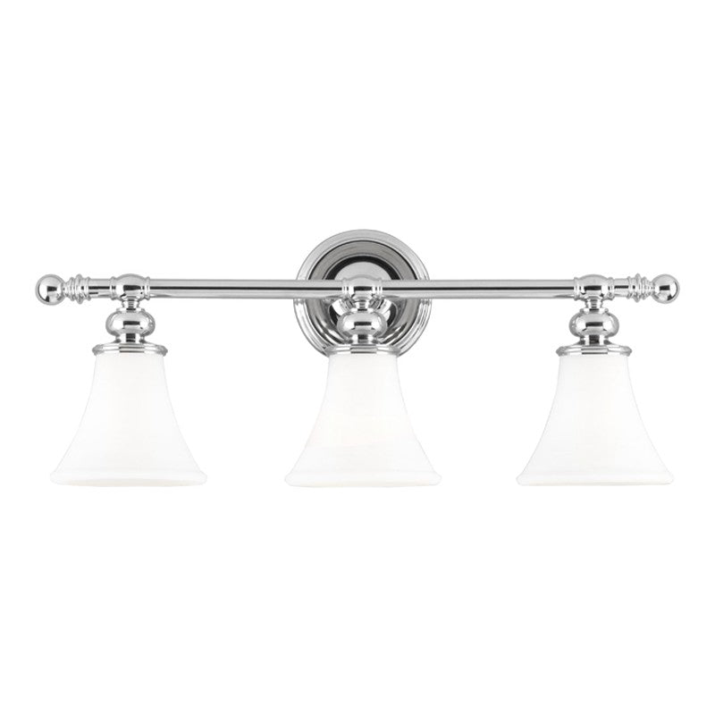 Hudson Valley 4503-PN Three Light Bath Bracket, Polished Nickel