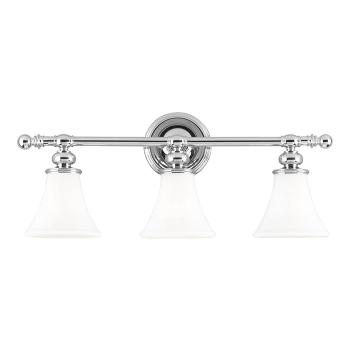 Hudson Valley 4503-PN Three Light Bath Bracket, Polished Nickel