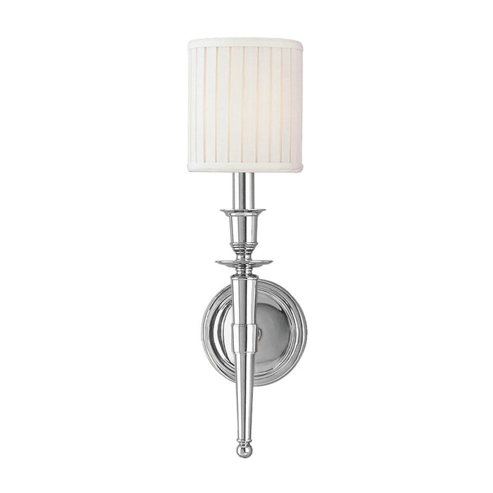 Hudson Valley 4901-PN One Light Wall Sconce, Polished Nickel